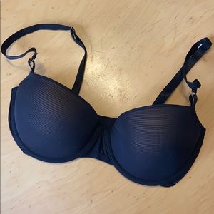 Natori 32D Black and Tan Lined Bra
